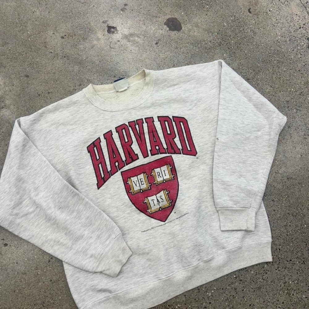 Vintage 80s Harvard Lee Heavyweight Crewneck Sweatshirt - Picture 2 of 6
